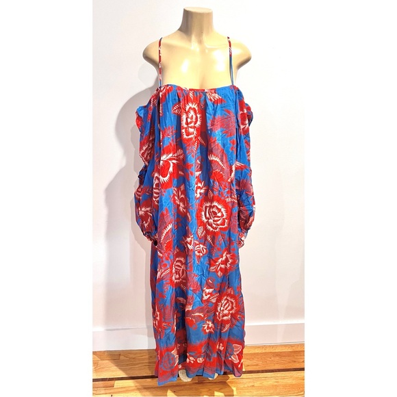 FARM Rio Dresses & Skirts - FARM Rio Blue & Red Floral Maxi Dress